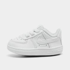 Iconic Air Force 1 styling.Soft, supple leather upper is durable and comfy.Soft foam midsole.Easy on design with stretch laces.Traction pattern on the sole.The Nike Air Force 1 Crib Casual Shoes are imported..Start your baby off on the right foot with heritage, iconic style in the Infant Nike Air Force 1 Casual Shoes. Low-top Leather Basketball Shoes With Elastic Laces, Nike Low-top Sneakers With Elastic Laces, Non-slip Lace-up Basketball Shoes For Streetwear, Non-slip Low-top Sneakers For Streetwear, Non-slip Synthetic High-top Sneakers, Synthetic High-top Sneakers With Non-slip Sole, Leather Non-slip Sneakers For Streetwear, Nike Mid-top Synthetic Sneakers, Nike Synthetic High-top Lace-up Sneakers