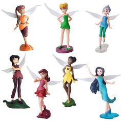 PRICES MAY VARY. 【High quality materials】7 pcs fairy pixie girl collectible playset figure playset cake toppers. 【Fairy Figures Set】Pack of 7 lovely fairy pixie girl figures, featuring most popular favorite characters. 【Perfect gift】Guaranteed to make the party a hit as a cake topper of favor or present. 【Suitable for DIY landscape】Perfect for home decoration,desk decorations,school project,DIY figure project, plant, automobile decoration. 【Flower Fairy Ornaments】Miniature ornaments set, more im Tinkerbell Cake Topper, Fairy Bathroom, Unnecessary Necessities, Pixie Hallow, Pirate Fairy Party, Tinkerbell Toys, The Pirate Fairy, Girls Presents, Pirate Fairy