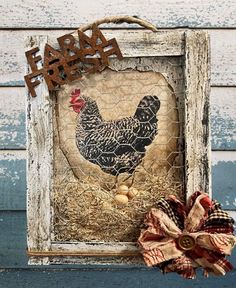 an image of a chicken in a frame