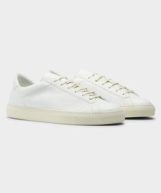 CQP Racquet SR Sneaker in White Classic White Sneakers With Textured Sole, Custom Cream Leather Sneakers With Vulcanized Sole, Classic Cream Sneakers With Vulcanized Sole, White Low-top Sneakers With Stitched Sole, Classic Cream Sneakers With Leather Sole, Classic Cream Custom Sneakers With Rubber Sole, White Low-top Custom Sneakers With Leather Sole, Classic Sneakers With Stitched Sole For Streetwear, Classic Low-top Custom Sneakers In Cream