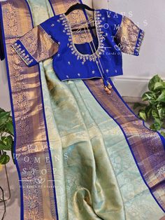 Blouse stitched - Yes Blouse size - 40 with inner margins expandable upto 46 For Blouse Size 38 alteration can be done on request. Blouse Opening - Front Fall/pico - Yes done Kanchi Pattu Sarees Latest Collection, Pattu Sarees Latest Collection, Maggam Blouse, Ethnic Sarees, Wedding Collection, Ethnic Fashion, Instagram Shop, Silk Saree, Blouse Designs