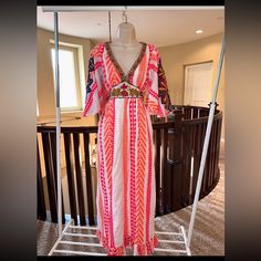 New With Tags, Smoke-Free, Pet Friendly Home. Hidden Side Zipper And Has Pockets. Very Rare Style And Size. Please See Pics For Measurements. Embroidered Maxi Dress, Farm Rio, Orange Pink, Pink Orange, Very Rare, Side Zipper, Pet Friendly, Pink And Orange, Anthropologie