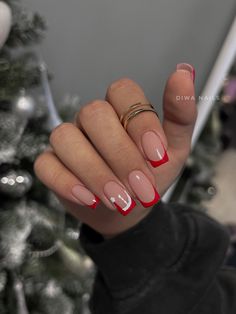 Red Christmas Nails, October Nails, Nagel Tips, Christmas Nails Easy, Christmas Gel Nails, Simple Gel Nails, Christmas Nails Acrylic, Thanksgiving Nails