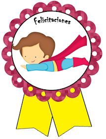 a badge with a girl in a red cape and yellow ribbon around it that says felicciones