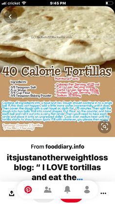 an image of tortillas on the app for people to see them in different languages