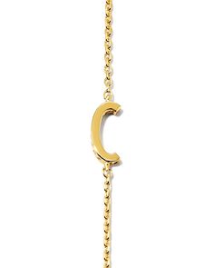 Because your everyday look should include something personal. Choose the initial of someone you love or gift your own initial to someone special. Either way, the contemporary Letter C Inline Initial Necklace in 18k Gold Vermeil is a timeless sentiment for all who wear it. Modern Yellow Gold Sterling Silver Initial Necklace, Luxury Yellow Gold Monogram Initial Necklace, Luxury Initial Pendant Necklace With Delicate Chain, Luxury Initial Pendant Necklace With Cable Chain, Yellow Gold Initial Necklace With Polished Finish, Elegant Yellow Gold Initial Necklace With Cable Chain, Elegant Yellow Gold Initial Necklace With Polished Finish, Modern Yellow Gold Initial Necklace For Everyday, Modern 14k Yellow Gold Initial Necklace