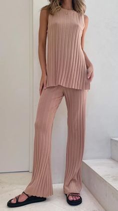 DescriptionSKU:BL2310257276Fabric name: AcrylicSize: S-3XLStyle: casual styleSuit style: SetStyle type: comfortable and casualApplicable gender: femaleSize chart： Size ChestTop LengthWaist（back elastic）Pants LengthcminchcminchcminchcminchS10039.37 6927.17 6625.98 10641.73 M10440.94 7027.56 7027.56 10742.13 L10842.52 7127.95 7429.13 10842.52 XL11244.09 7228.35 7830.71 10942.91 2XL11645.67 7328.74 8232.28 11043.31 3XL12047.24 7429.13 8633.86 11143.70 Casual Ribbed Sets For Spring, Solid Ribbed Summer Sets, Casual Ribbed Summer Sets, Elastic Pants, Two Piece Sets, Two Pieces, Elastic, Pants, Pink