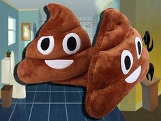 a pair of slippers with eyes and mouth on the bottom one is made out of plush material