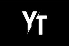 the letters yt are white and black