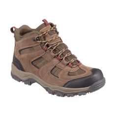 Lightweight durability with waterproof protection for on-the-go outdoor adventures, RedHead� Skyline Hiking Boots for Men keep feet dry and comfortable on the trail. These lightweight and durable hikers combine waterproof membrane protection with tough and durable suede leather and mesh uppers to keep feet dry and protected. Lightweight and removable polyurethane insoles cushion rough terrain for welcome comfort. Rugged rubber outsoles feature an aggressive, multi-directional tread for sure foot Rugged Waterproof Boots With Protective Feet For Outdoor, Rugged Waterproof Boots With Foot Protection For Outdoor, Rugged Waterproof Boots With Protective Features For Outdoor, Durable Work Boots For Outdoor Activities, Functional Hiking Boots With Reinforced Toe For Adventure, Functional Impact Resistant Boots For Outdoor Activities, Functional Boots With Reinforced Toe For Outdoor Activities, Functional Brown Work Boots For Outdoor, Brown Functional Work Boots For Outdoor