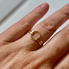 Gold Circle Ring, Stackable Rings Wedding, Double Band Rings, Gold Rings Stackable, Casual Jewelry, Gold Circle, Ring Collection, Circle Ring, Gold Filled Ring