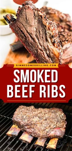 Out of smoked dinner ideas? These Smoked Beef Ribs are packed with delicious flavor! This amazing beef rib recipe also makes a great addition to your favorite Father's Day dinner ideas! Beef Rib Smoker Recipe, Smoked Beef Recipes, Easy Thanksgiving Dinner Ideas, Beef Ribs Smoker Recipe, Smoked Dinner, Fried Turkey Recipes