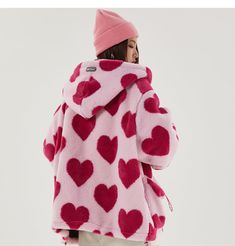 Harajuku Kawaii Aesthetic Korean Y2K Pink Heart Print Overzised Faux Fur Coat SIZE INFOS Bust: 140cm/55.1'' Shoulder: 61cm/24.0'' Length: 73cm/28.7'' M Bust: 144cm/56.6'' Shoulder: 62cm/24.4'' Length: 74cm/29.1'' L Bust: 148cm/58.2'' Shoulder: 63cm/24.8'' Length: 75cm/29.5'' XL Bust: 152cm/59.8'' Shoulder: 64cm/25.1'' Length: 76cm/29.9'' *Standard shipping time to the US is 9-19 business days. Please consult our shipping page for shipping time estimates for other countries. *Please check the mea Pink Fuzzy Jacket, Heart Eyes Emoji, Love Struck, Eyes Emoji, Wool Winter Coat, Sherpa Coat, Y2k Pink, Kawaii Aesthetic, Heart Eyes