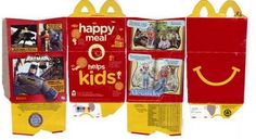 the mcdonald's happy meal is on display