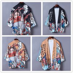 Top Rated Men Japanese Women Kimono Jacket Cardigan Coat Yukata Loose Haori Unisex Casual , Women's Coats, Jackets & Vests Summer Cotton Outerwear With Stand Collar, Spring Outerwear With Patchwork And Kimono Sleeves, Casual Patchwork Kimono For Fall, White Casual Kimono For Winter, Multicolor Printed Outerwear With Kimono Sleeves, Casual Outerwear With Kimono Sleeves For Spring, Casual Spring Kimono With Pockets, Casual Summer Outerwear With Kimono Sleeves, Casual Spring Outerwear With Kimono Sleeves