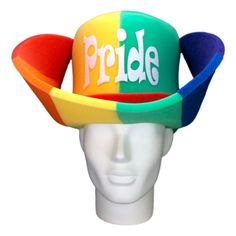 Get colorful in your pride parades with this Giant Cowboy Pride Hat our gorgeous wigs and hats! You can have an unforgettable moment at your joyous festivals, pride celebrations, picnics, or parties during your Pride Month! Fun Multicolor Costume Hats And Headpieces, Multicolor Novelty Costume Accessories For Carnival, Fun Multicolor Costume Hat, Multicolor Hats For Mardi Gras Festival, Novelty Multicolor Costume Hats For Carnival, Multicolor Carnival Hats For Summer, Multicolor Novelty Costume Hats For Carnival, Fun Multicolor Carnival Costume Hats And Headpieces, Fun Multicolor Costume Hats And Headpieces For Carnival