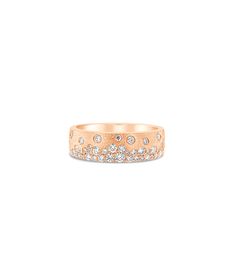 Diamond Celestial Mini Cigar Band - 14K Rose Gold / 5 - Olive & Chain Fine Jewelry Colorful Rings, Contemporary Wedding Rings, Flush Set Diamond, Ring Inspo, 2 Chainz, Wheelchair Accessories, Gold Diamond Earrings Studs, Wedding Band Designs, Hot Jewelry