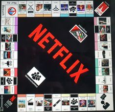 a monopoly board with the word netflix on it