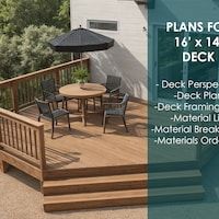 16'x30' DIY Deck - Etsy Deck Blueprints, Deck Drawing, Deck Plan, Deck Framing, Deck Construction, Paint Inspiration, Diy Deck