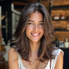 93 Stunning Medium-Length Layered Haircuts Trending Right Now Different Type Of Haircuts, Short Layers Haircuts For Medium Hair, Top Haircuts For Women 2024, Long Bob With Face Framing Layers, Long Bob Layers, Lob With Face Framing Layers, Haircut Long Bob, Side Part Layers, Face Framing Layers Side Part