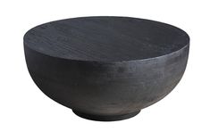 a black wooden bowl sitting on top of a white surface with no one around it