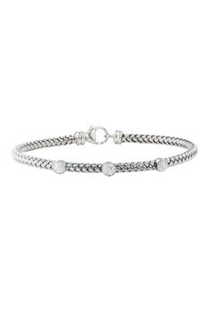 Effy 925 Sterling Silver and Diamond Bracelet, .19 TCW Effy Jewelry, Silver Diamonds, Sterling Silver Bracelets, Diamond Bracelet, Round Diamonds, Metallic Silver, Silver Bracelet, 404 Not Found, 925 Sterling Silver