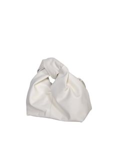 100% calf leather Lining, 63% cotton, 32% nylon, 5% acrylic White Hobo Bag With Detachable Strap For Evening, White Leather Trendy Hobo Bag, Trendy White Leather Hobo Bag, White Leather Pouch Hobo Bag, White Hobo Bag With Detachable Strap For Formal Occasions, White Formal Hobo Bag With Detachable Strap, Formal White Hobo Bag With Detachable Strap, Modern White Hobo Bag For Evening, White Double Handle Hobo Bag For Evening