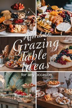 an assortment of grazing table ideas for any occasion