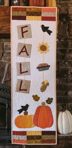 Fall Downloadable Pattern by Stringtown Lane Quilts Seasonal Wall Hangings, Fall Quilt Patterns, Fall Quilt, Mini Quilt Patterns, Holiday Sewing, Quilt Wall, Applique Quilt Patterns, Copyright Law, Holiday Quilts