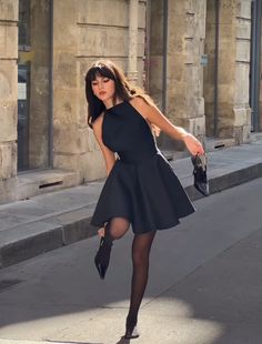 Lbd Outfit Classy, Black Stockings Outfit Classy, Grad Dinner, Heels Outfits Dress, Lbd Outfit, Short Princess Dress, Inspi Outfit, Stockings Outfit Classy, Grad Shoot