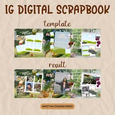 an image of a scrapbook with the title'12 digital scrapbook templates '