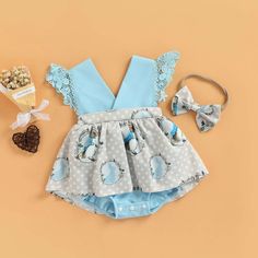 Product Name: Pretty Lace Easter Bunny Print Lace Patchwork V-Neck Toddler Sleeveless Jumpsuits With Headband Item NO.: 7575199187166 Weight: 0.2 kg = 0.4409 lb = 7.0548 oz Category: Clothing> Kids Tag: Floral, Easter, lace, 0-24 Months, Animals, Girl, Polka Dots Creation Time: 2023-03-01 Size(cm)/(inch)0-6 Months Length: 39 / 15.35 Bust: 44 / 17.326-9 Months Length: 41.5 / 16.34 Bust: 46 / 18.119-12 Months Length: 44 / 17.32 Bust: 48 / 18.9012-18 Months Length: 46.5 / 18.31 Bust: 50 / 19.69 Spe Sleeveless Bodysuit For Playtime, Playful Sleeveless Spring Bodysuit, Spring Sleeveless Playful Bodysuit, Spring Sleeveless Bodysuit, Sleeveless Spring Bodysuit, Playful Blue Sleeveless Bodysuit, Cute Sleeveless Blue Bodysuit, Cute Blue Sleeveless Bodysuit, Bunny Print