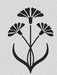 a black and white image of flowers