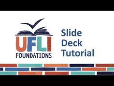 the slide deck logo with an open book