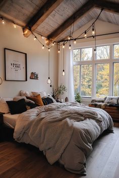 Tips and ideas for how to get the perfect loft bedroom including tips on storage, lighting and room dividers.