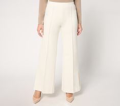 Wide-leg wow. With a fashion-forward wide flare and front seams, these pull-on ponte pants keep you looking chic (and feeling comfortably unrestricted) all day long. From Peace Love World. Flare Pant, Ponte Pants, Peace Love, Flare Pants, Fashion Forward, Wide Leg, Pants, Trousers