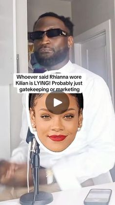 a man and woman sitting in front of a computer screen with the caption'whoopy said rhonna were killin is lying probably just gatekeepers or marketing