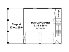 the garage floor plan for two car garages