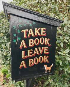 a sign that says take a book leave a book