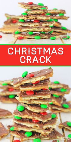 This Christmas Crack Recipe is the easiest holiday dessert! Everyone will love its buttery, toffee-like texture and the colorful M&M's! Christmas Desert Recipes, Best Christmas Candy, Christmas Cookie Recipes Holiday, Peanut Butter Balls Recipe, Easy Holiday Desserts, Easy Holiday Recipes, Christmas Candy Recipes, Christmas Food Desserts, Xmas Cookies