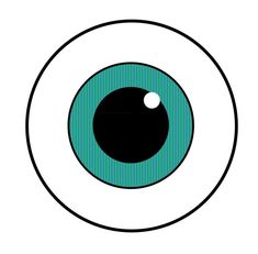 an eyeball is shown in black and white with a green stripe around the iris