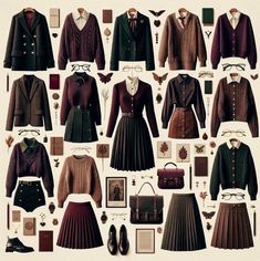 Cute Outfits Dark Aesthetic, Academic Capsule Wardrobe, Downtown Dark Academia, Dark Academia For Plus Size, Dark Academia Professor Outfit, Dark Academia Inspired Outfits, College Professor Aesthetic Woman, Fall Cottage Outfits, Dark Academia Burgundy