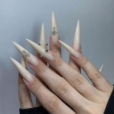 Stilleto Nail Ideas, Nails Ideas Stiletto, Stilettos Nails, Stilleto Nails Designs, Long Stiletto Nails, Sharp Nails, Pointy Nails, Nails Stiletto