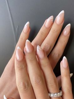 Unghie Sfumate, Almond Acrylic Nails, Neutral Nails, Bridal Nails, Dream Nails