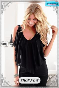 Women Sexy V Neck Cold Shoulder Ruffle Chiffon Solid Pleated Tops Plus Size Blouse Shirt Chiffon V-neck Blouse For Parties, V-neck Ruffle Blouse For Night Out, V-neck Ruffled Blouse For Night Out, Flirty V-neck Evening Top, Chiffon V-neck Party Blouse, Party V-neck Chiffon Blouse, Party Chiffon V-neck Blouse, Sleeveless Chiffon Blouse For Party, Flowy Chiffon Top For Evening