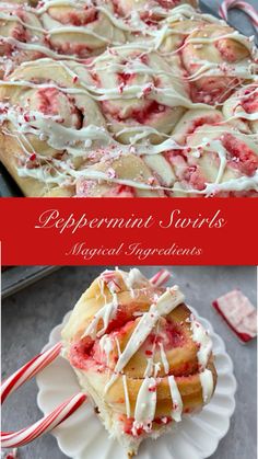 peppermint swirls and whipped cream make this dessert so much fun to eat