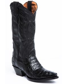 Black Caiman, Black Cowgirl Boots, Black Leather Cowboy Boots, Dan Post, Fabulous Shoes, Cowgirl Style, Cowgirl Boots, Western Boots, Full Grain Leather