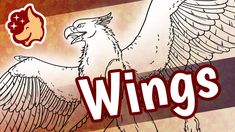 the words wings with an eagle on it