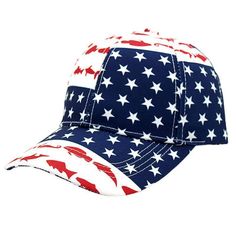 This fantastic cap has the american flag printed with a cool fishing pattern that makes it look great, perfect as a gift or add to your collection Show off your patriotism with this unique baseball cap. It features an adjustable t-slide closure to provide you with the perfect fit and an interior sweatband for comfort. It has eyelets for breathability and also a shapeable brim. The American flag on the side is the perfect print. This hat is great to wear all year round. Patriotic Hats For Sports On Memorial Day, Patriotic Adjustable Baseball Cap For Outdoor, Patriotic Snapback Baseball Cap For Sports, Patriotic Baseball Cap For Memorial Day Sports, Memorial Day Sports Baseball Cap, Patriotic Curved Brim Hat For Baseball Season, 4th Of July Baseball Cap, One Size Fits Most, Patriotic Sports Hat For Veterans Day, White Adjustable Baseball Cap For 4th Of July