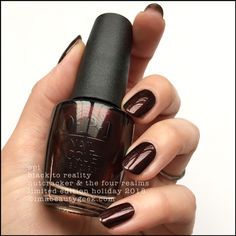 Dark Brown Nail Polish, Opi Swatches, Opi Black, Melissa Anderson, Nutcracker And The Four Realms, Sns Nails Colors, Opi Colors, Opi Polish, Brown Nail Polish